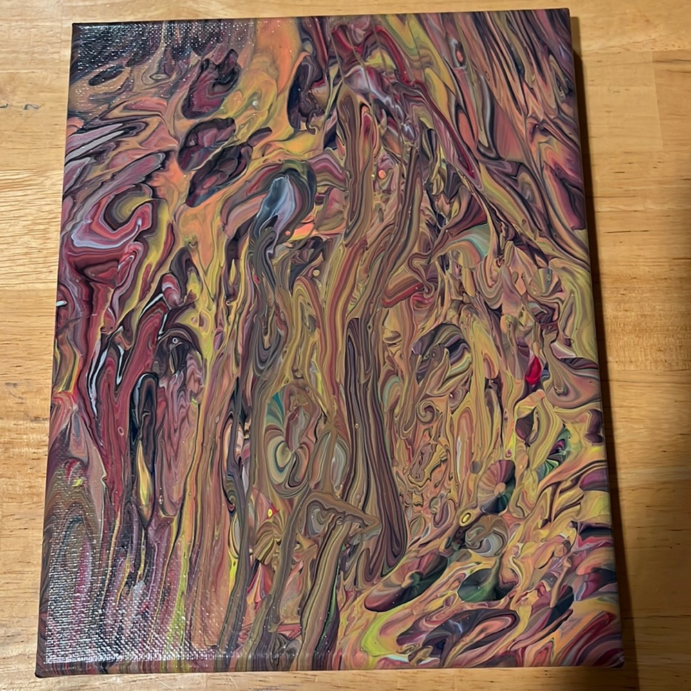 🛍️ NEW Fluid Art on 8x10 Canvas “Life After Chernobyl”